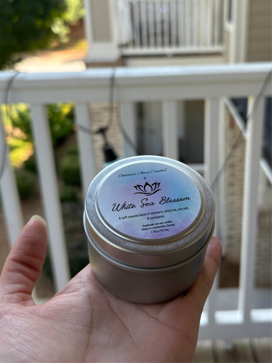 White Sea Blossom Soy Wax 4oz Candle